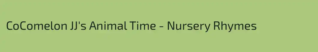 CoComelon JJ's Animal Time - Nursery Rhymes